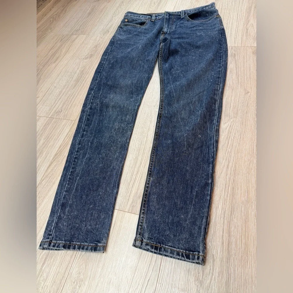 Levis‎ 512 Sin City Slim Taper Mens Jeans 34x32 Dark Wash Blue Denim 28833-0285